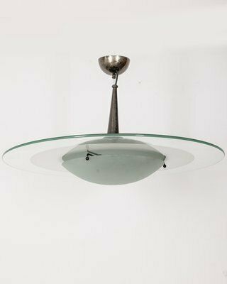 Vintage Italian Hanging Light In Glass And Crystal, 1960s