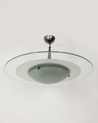 Vintage Italian Hanging Light In Glass And Crystal, 1960s photo furniture