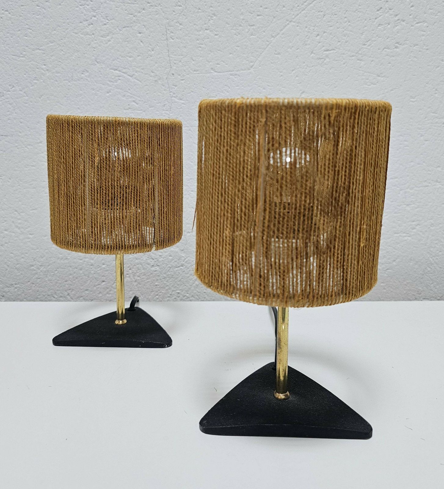 Pair Of Mid Century Modern Table Lamps In Style Of Carl Aubock // Made In Austria In 1940s photo furniture