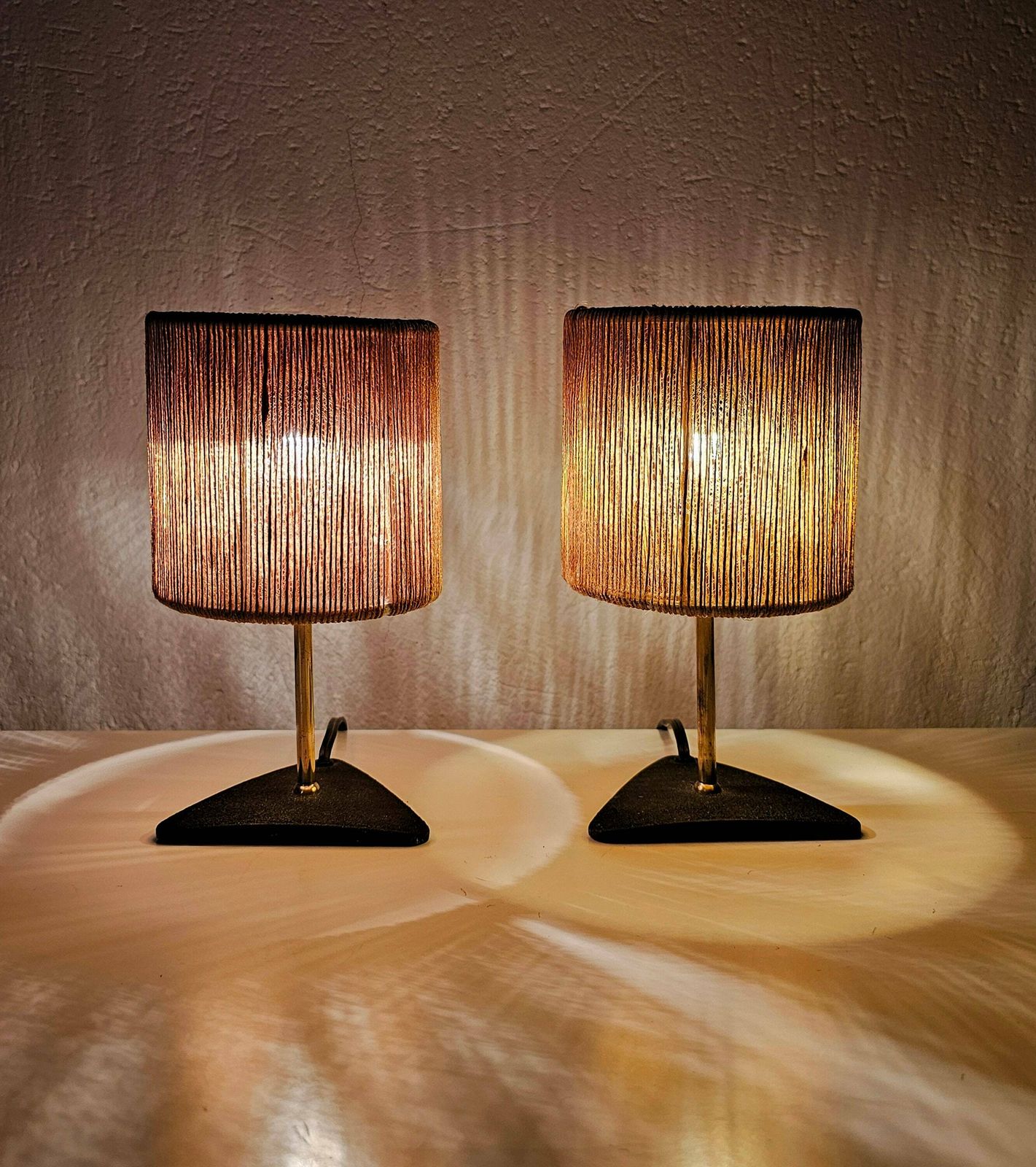 photo furniture Pair Of Mid Century Modern Table Lamps In Style Of Carl Aubock // Made In Austria In 1940s