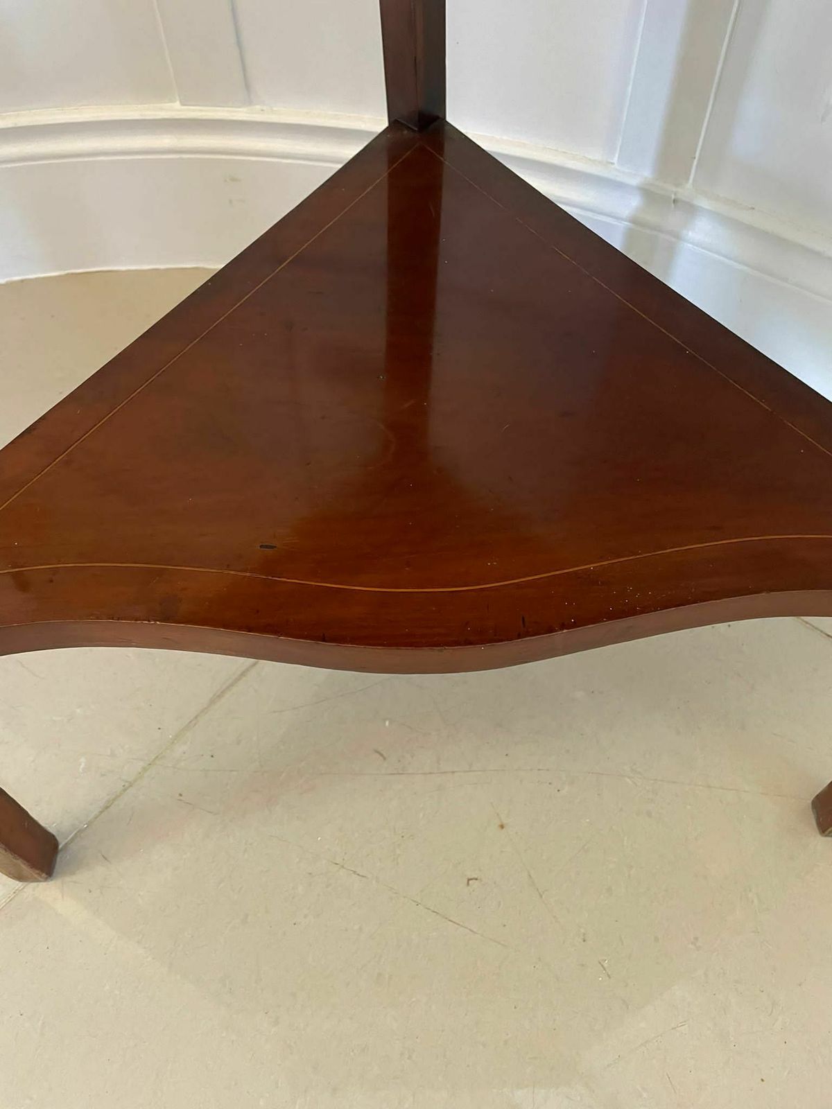photo furniture Antique Quality Early 20th Century Mahogany Inlaid Corner Cabinet