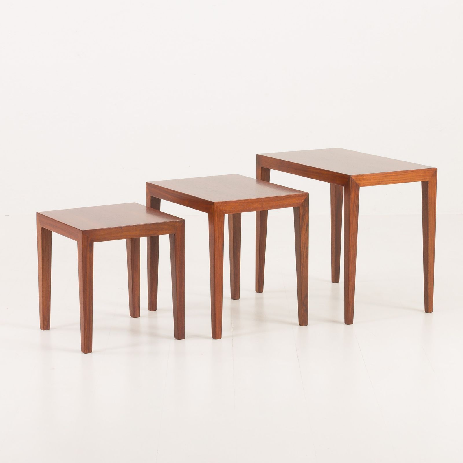 photo furniture Severin Hansen Rosewood Nesting Tables, Haslev, Denmark, 1960s. Set Of 3