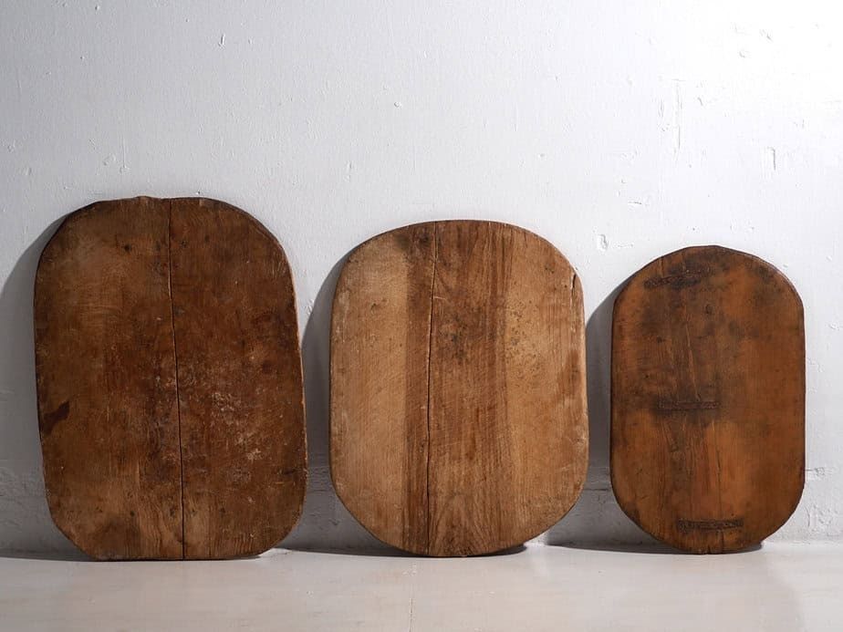 Large Antique Cutting Boards (C.1920). Set Of 3 Pieces #18 photo for sale