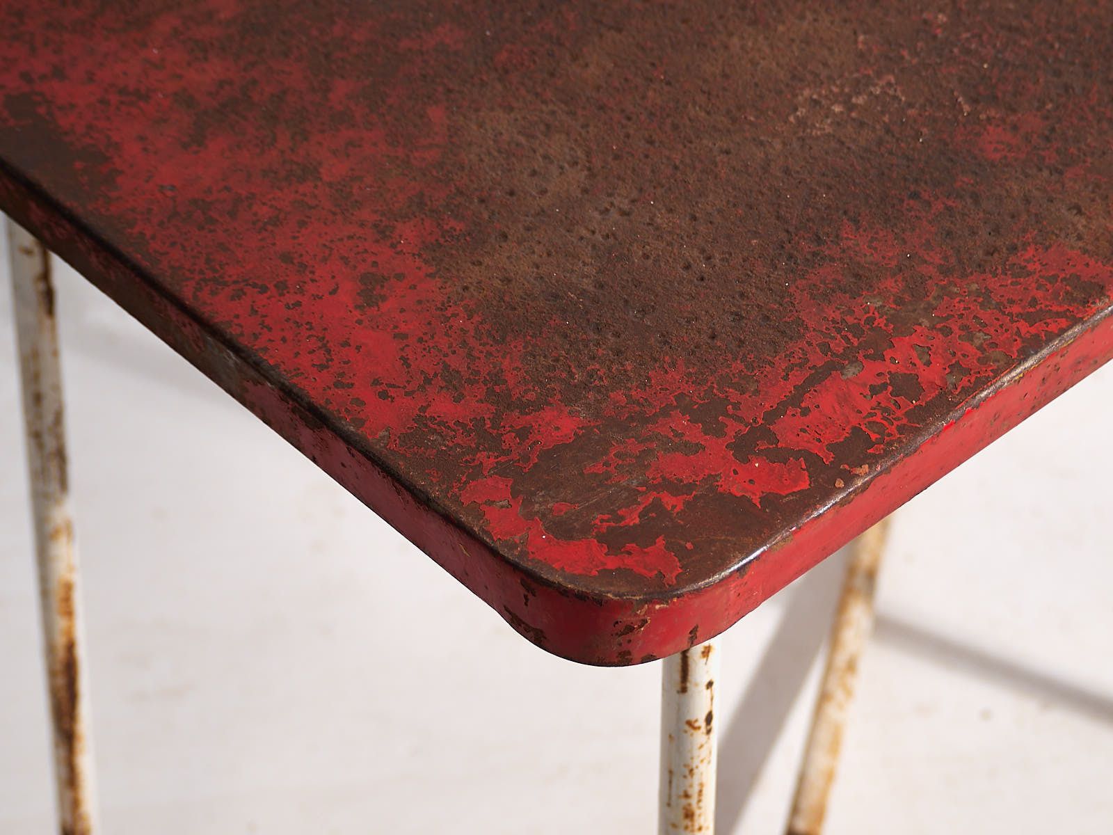 Antique Garden Table Red (C.1920) #19 photo Garden Furniture