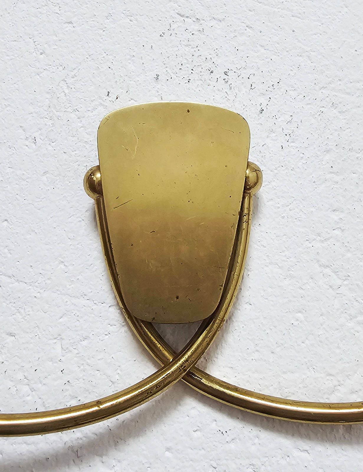 Single Mid Century Modern Brass Sconce With Two Lights // Made In Italy In 1960s photo for sale