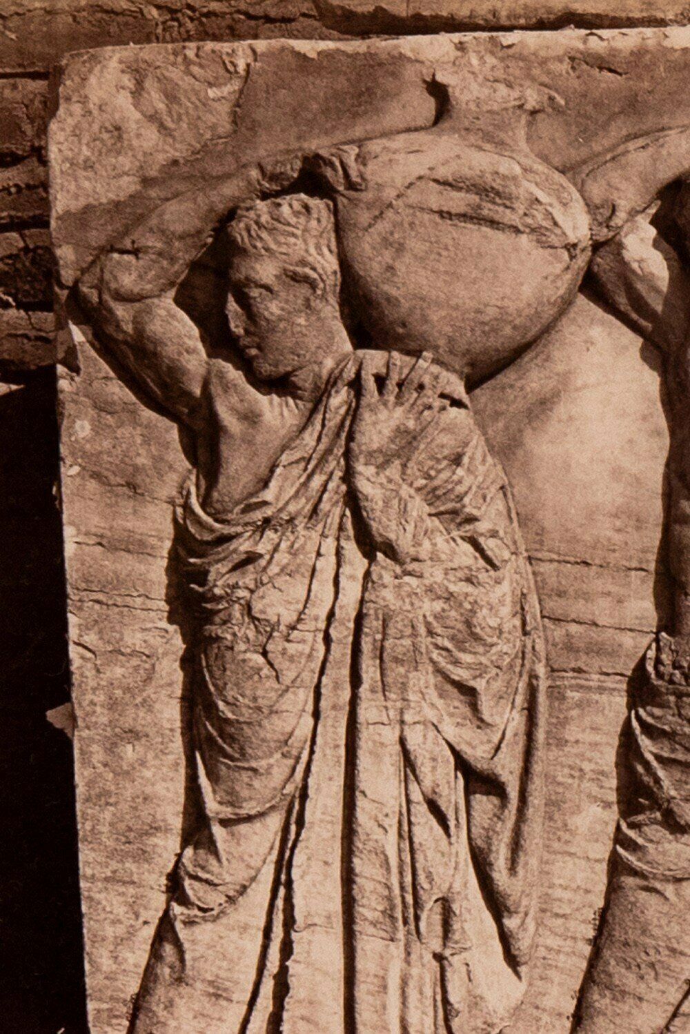 Konstantinos Athanasiou, Parthenon North Frieze, Albumen Print, C. 1880 photo furniture
