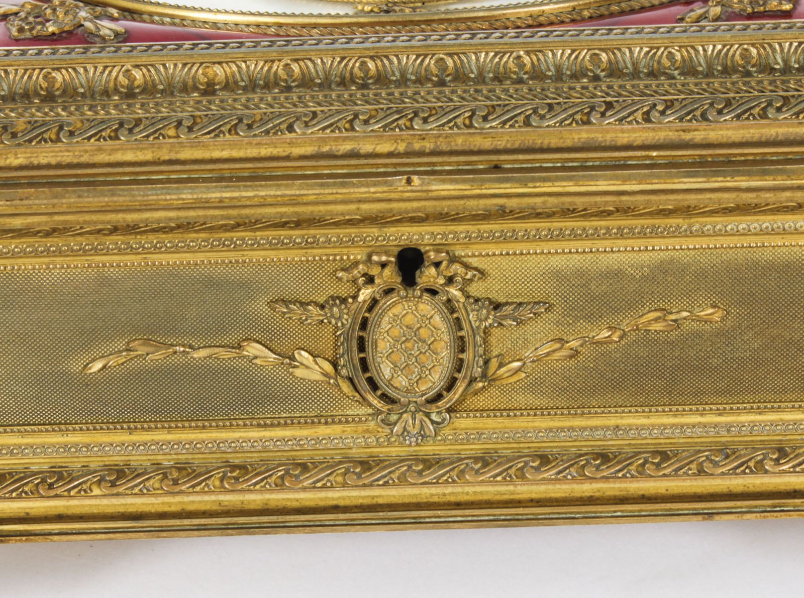 Home Decor Antique Gilt Bronze Jewellery Casket  C.1870 19th Century photo