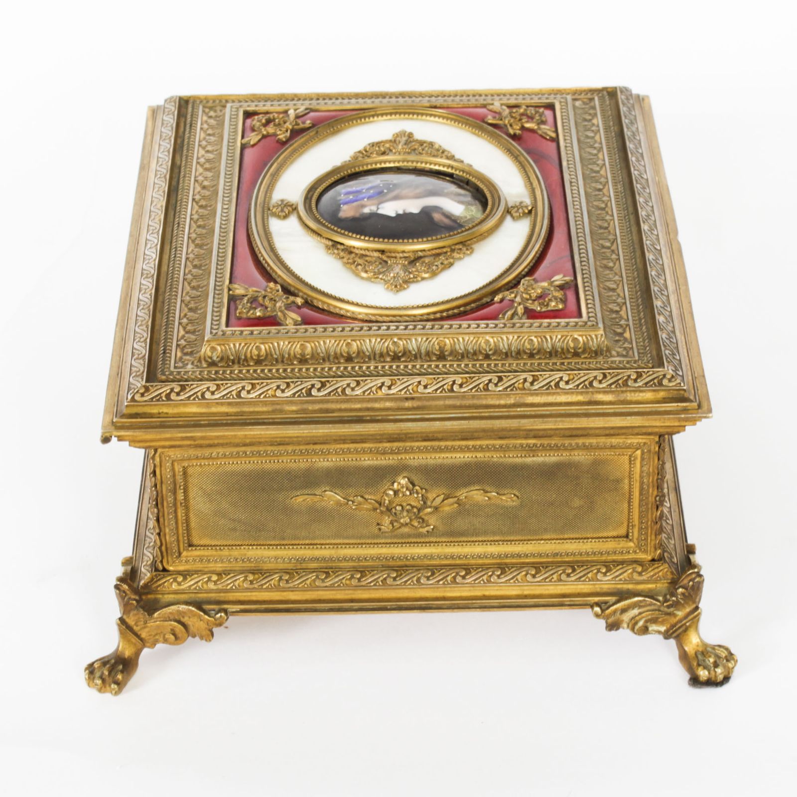 photo buy Antique Gilt Bronze Jewellery Casket  C.1870 19th Century