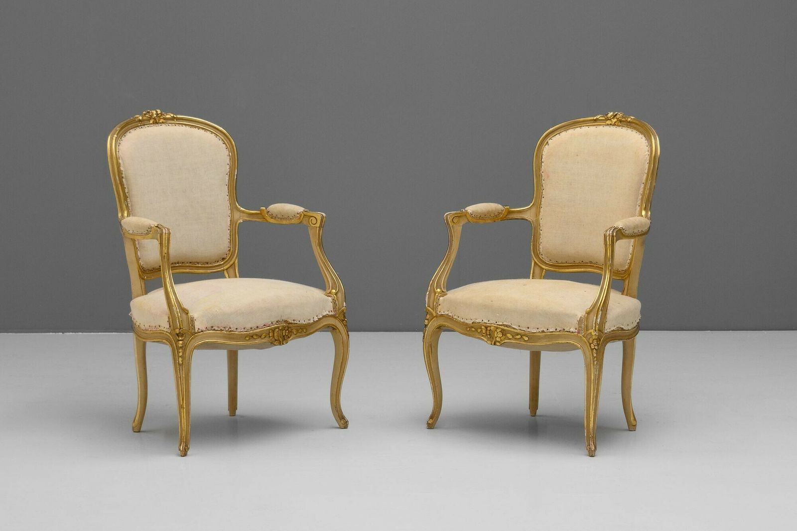 Pair Of Salon Chairs, 1800s, Walnut