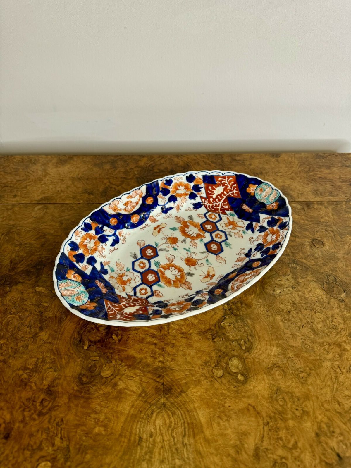 Wonderful Antique Japanese Imari Oval Shaped Bowl photo Home Decor