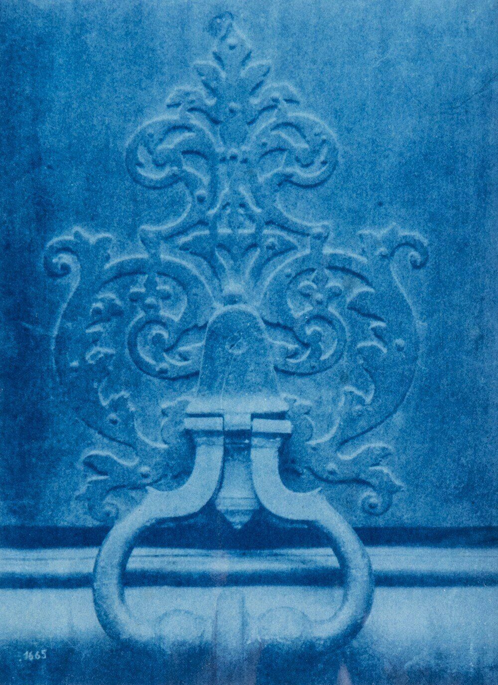Door Knockers, Pair Of Cyanotype Prints, C. 1875 photo vinterior