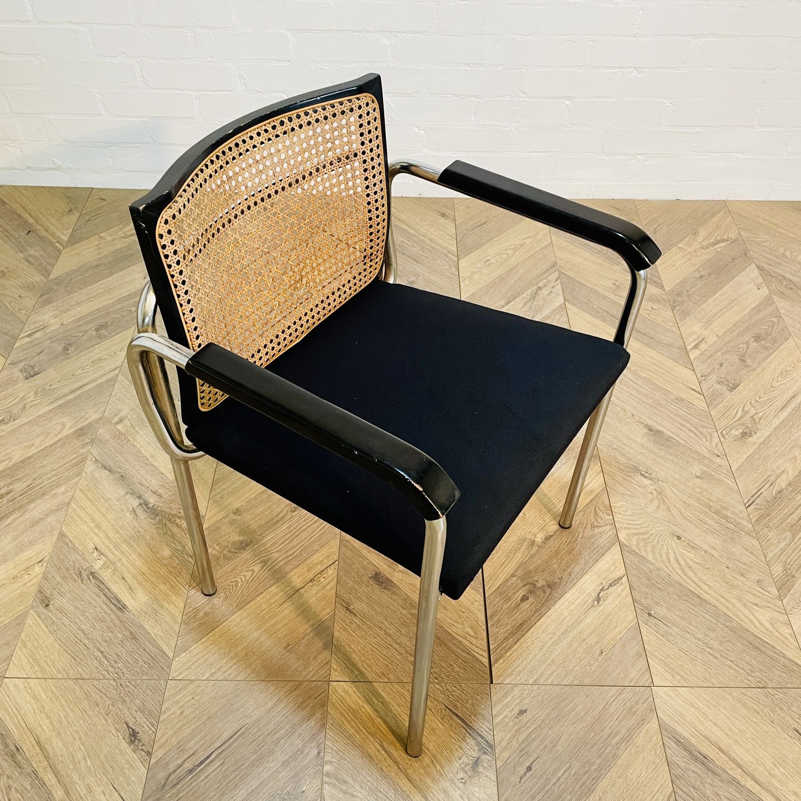 Mid Century Modern Chrome Chair After Marcel Breuer photo vintage