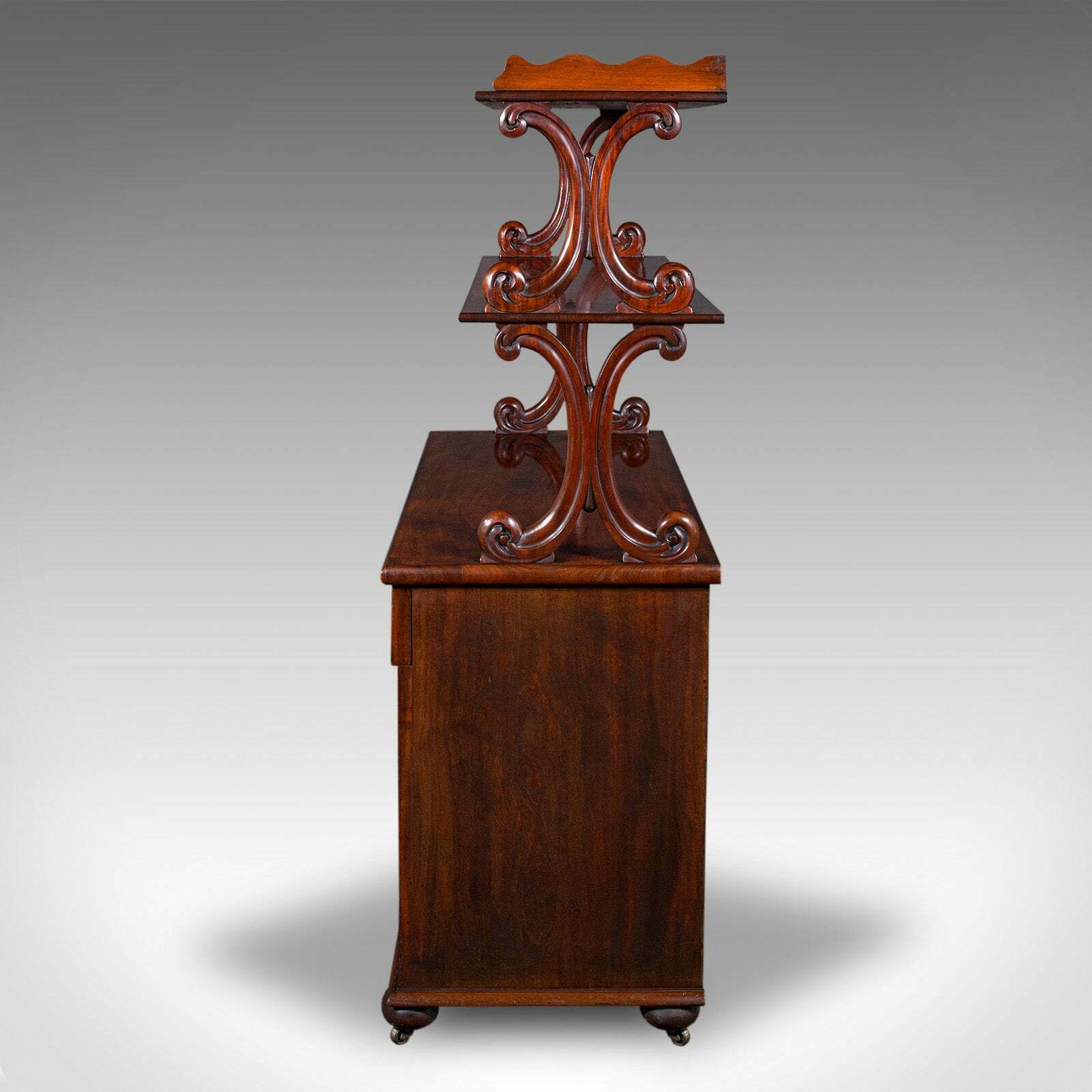 Large Antique Buffet Server, English, Side Cabinet, Display Whatnot, Victorian photo 2850.0