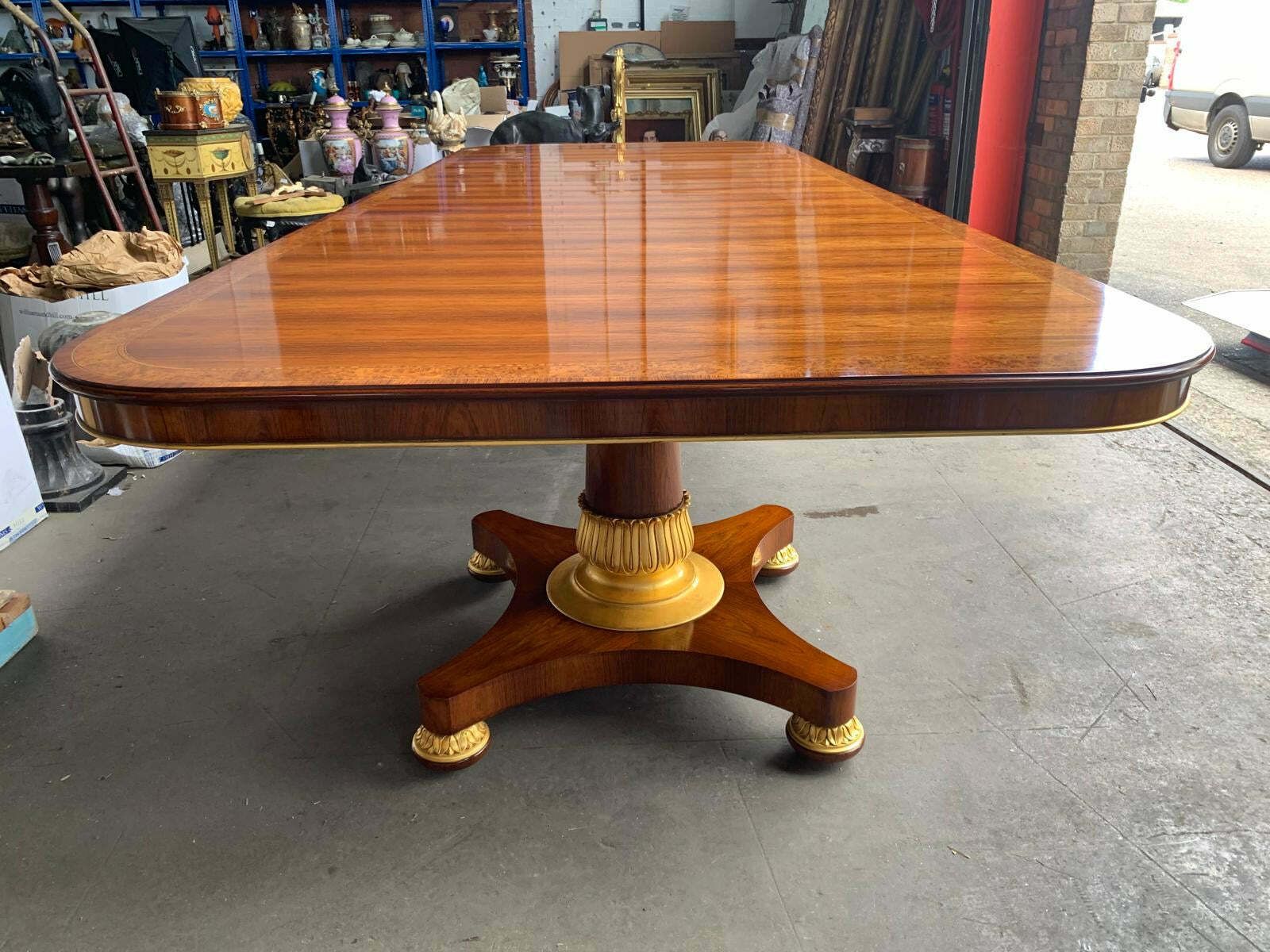 Unbelievable, 25ft, Rosewood Inlaid Royal Dining Table, Dated 1860’s photo for sale