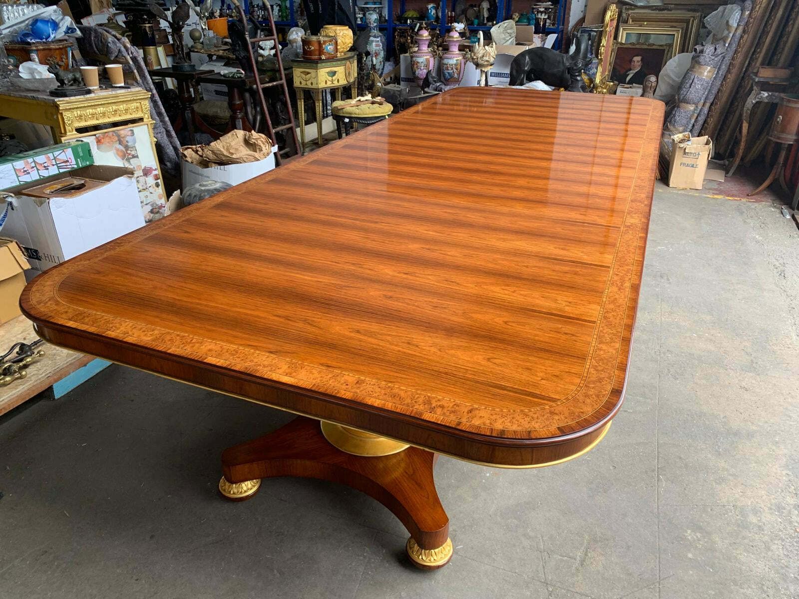 photo furniture Unbelievable, 25ft, Rosewood Inlaid Royal Dining Table, Dated 1860’s