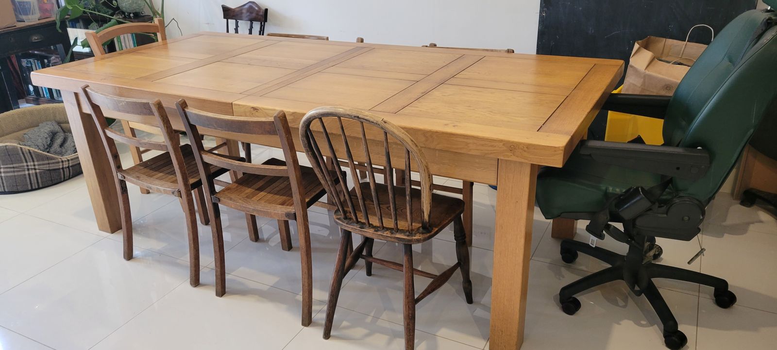 Oak Dining Table, Extendable photo for sale