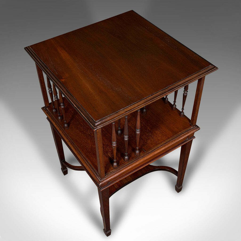Antique Revolving Bookcase, English, Walnut, Rotating Novel Library, Edwardian photo buy