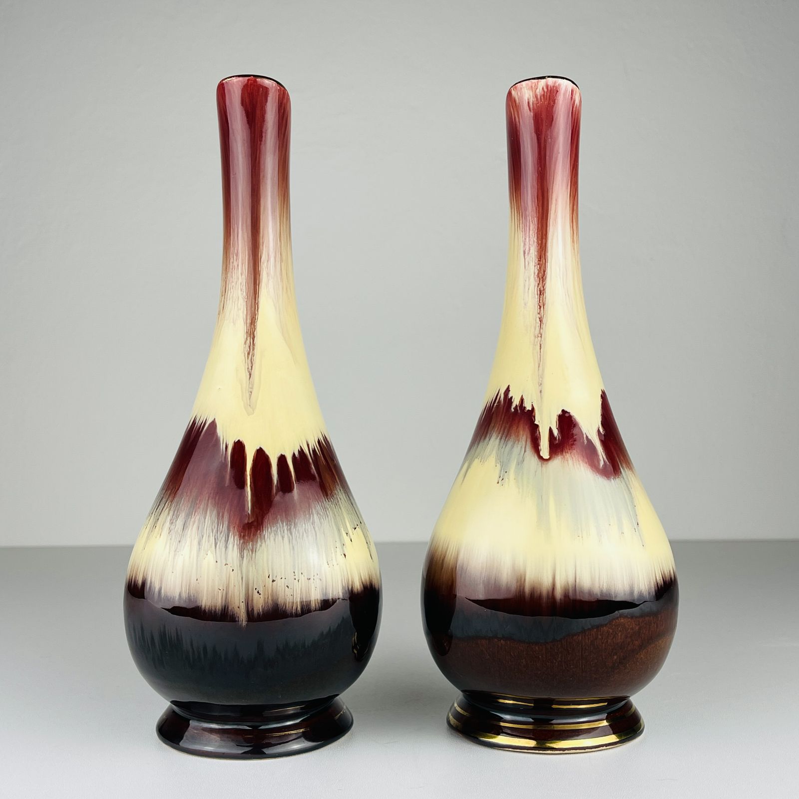 Mid Century Ceramic Vases By Bay Keramik, West Germany, 1960s, Set Of 2 photo Home Decor
