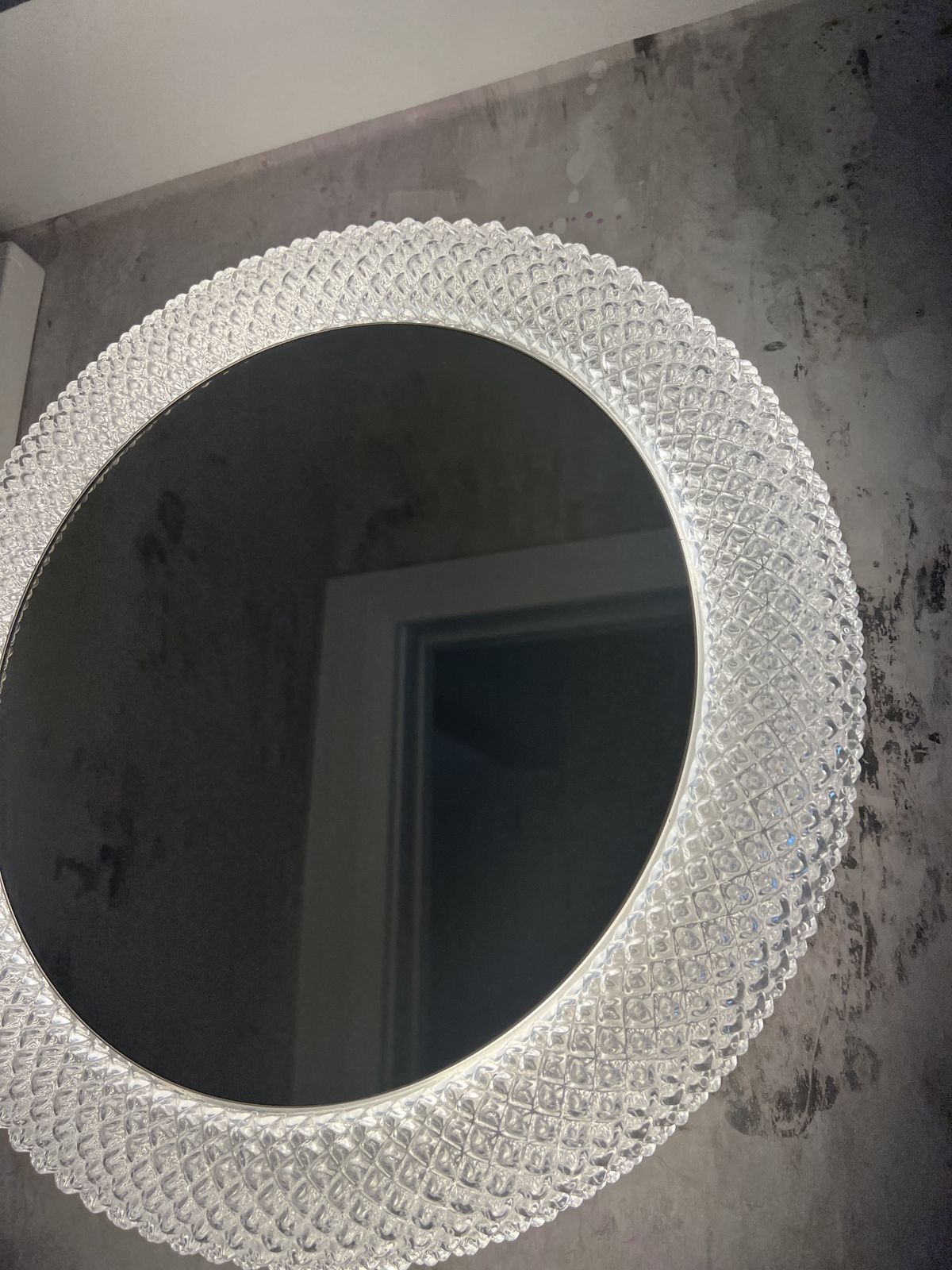 1960s Illuminated Original Limburg Crystal Glass Mirror photo 925.0