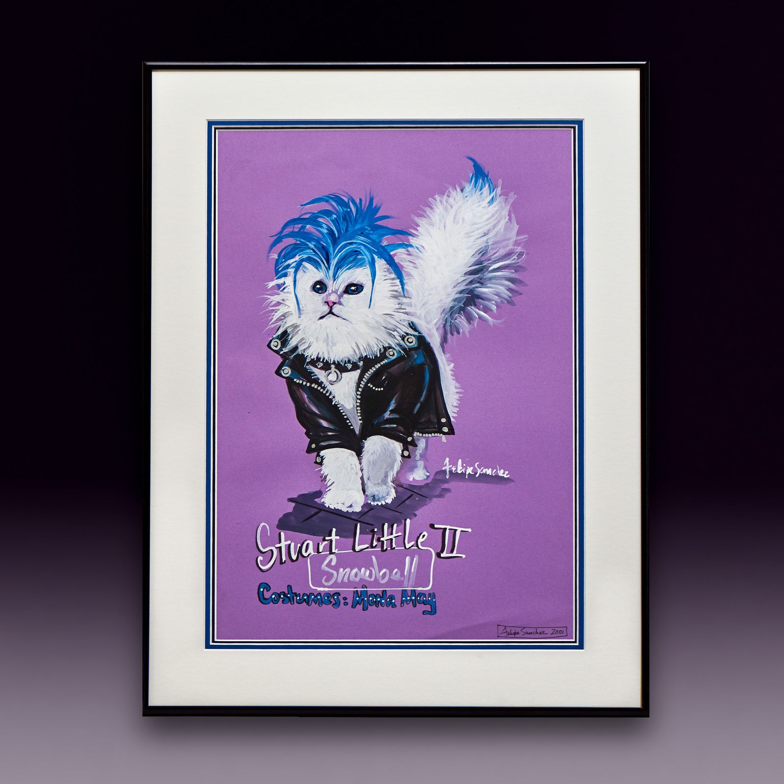 Stuart Little 2, Original Snowbell Concept Drawing, Signed By Celebrated Illustrator, Felipe Sanchez