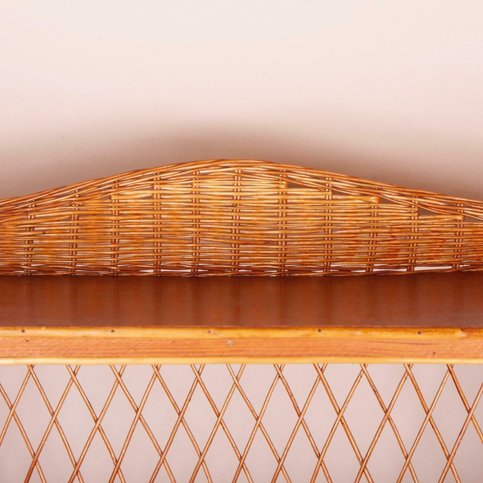 photo buy Stylish Pair Of Wicker Rattan Bookcase Shelving Units