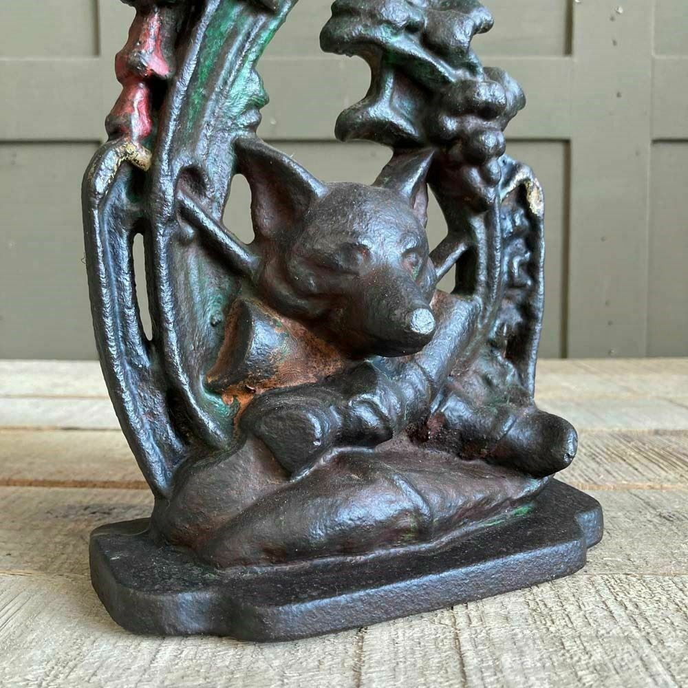 Victorian Fox Door Stop, 1800s photo vinterior