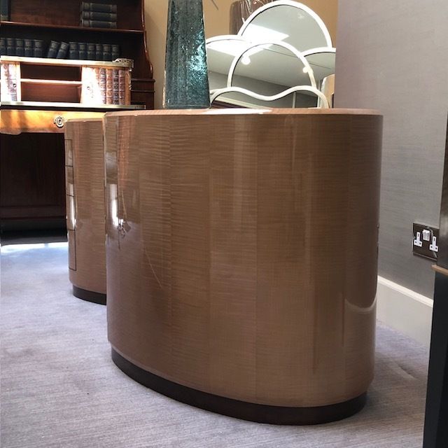Oval Bedside Chests, Sycamore, Contemporary photo Furniture