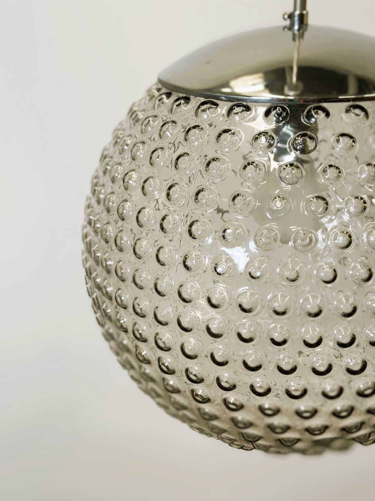 Rare Designer Glass Space Age Pendant Lamp By Rolf Krüger For Staff, Germany, 1970s photo for sale