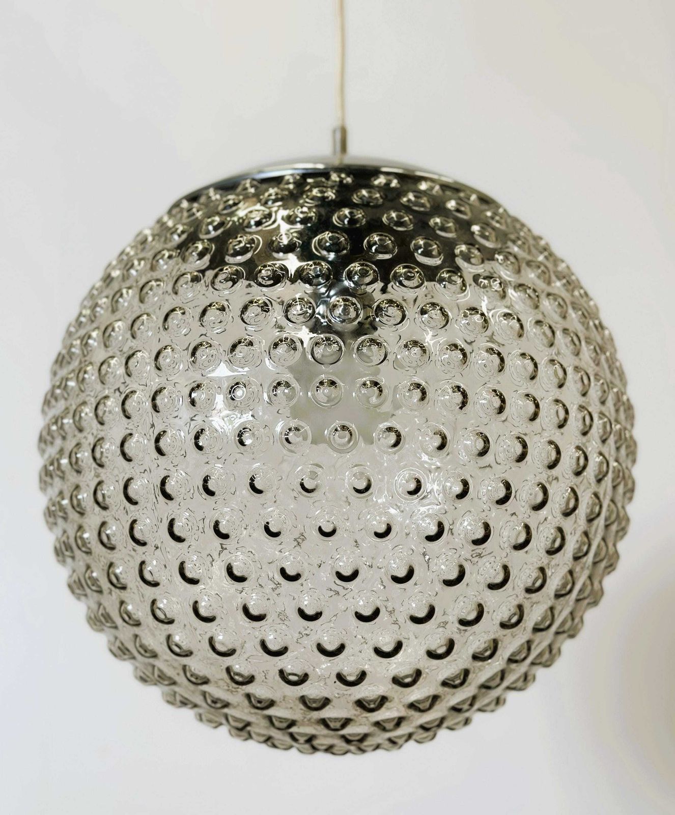 Rare Designer Glass Space Age Pendant Lamp By Rolf Krüger For Staff, Germany, 1970s photo 559.0