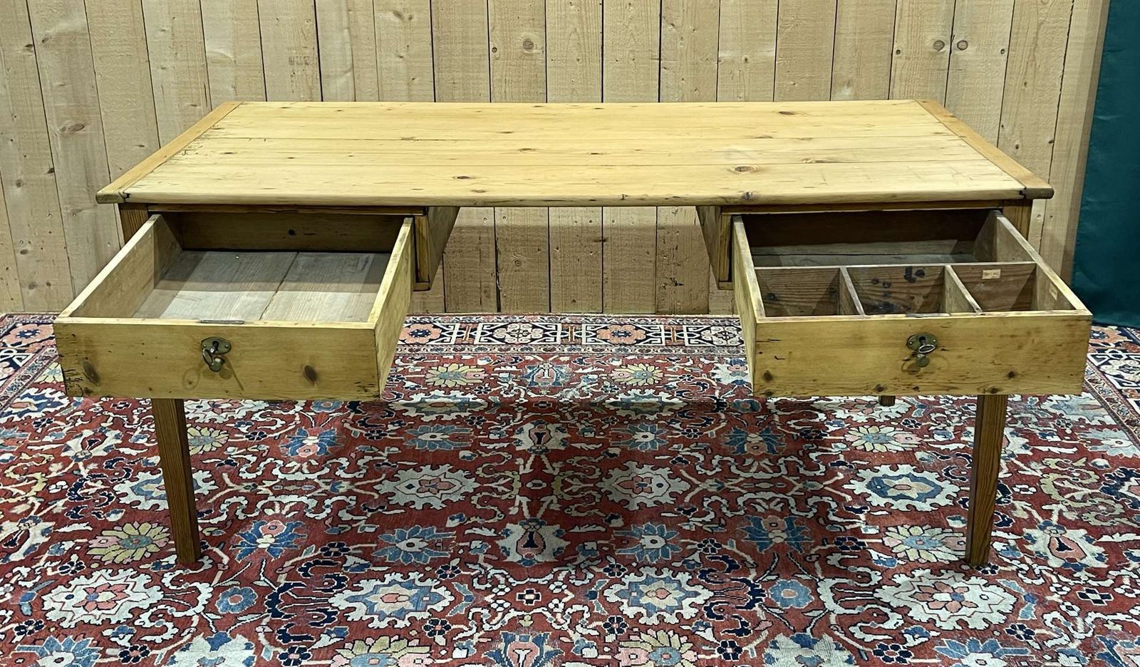 Flat Desk From The Beginning Of The 20th Century In Fir photo vinterior