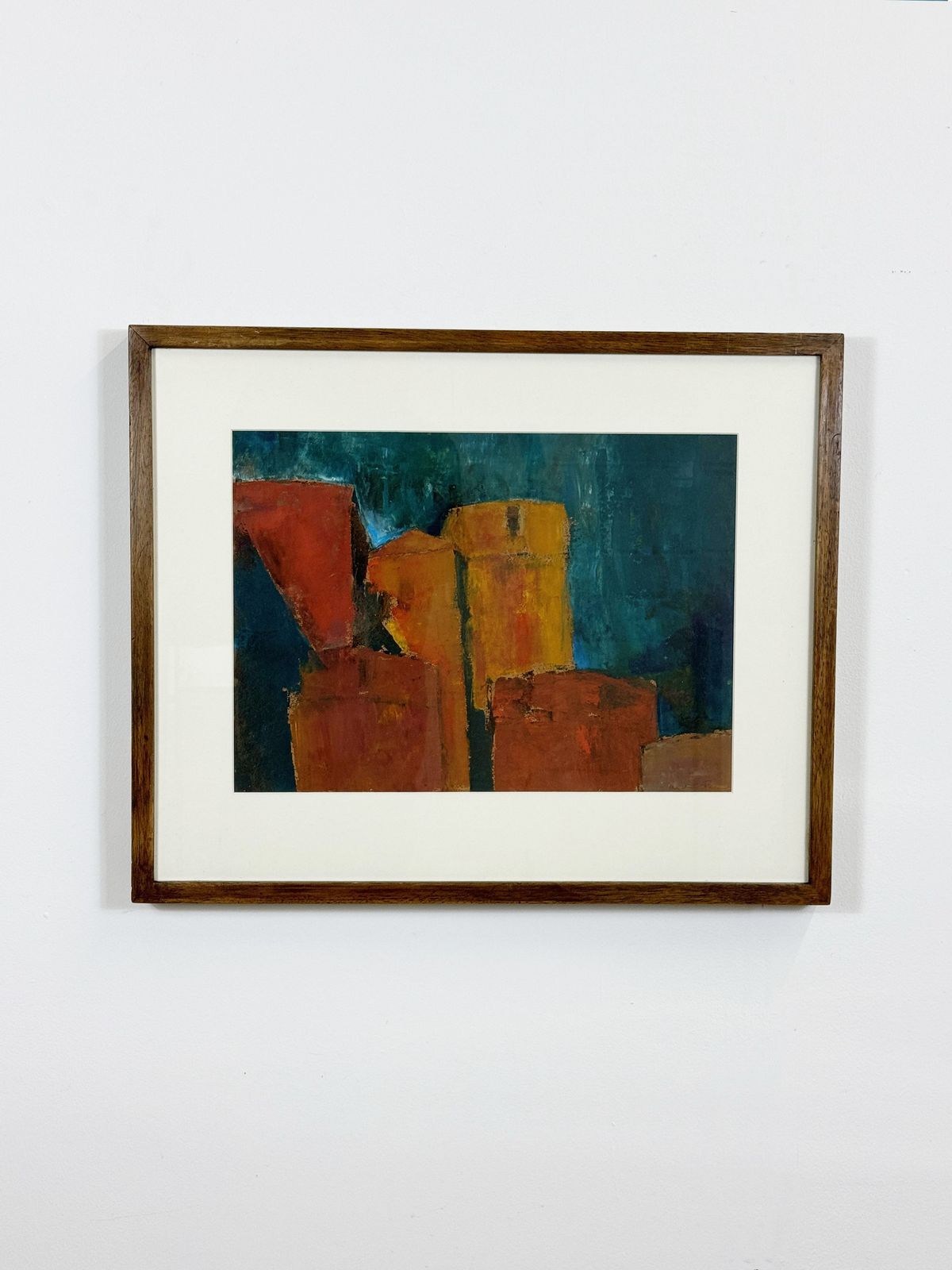 Morris Nitsun Abstract Oil Painting, Dubrovnik At Night