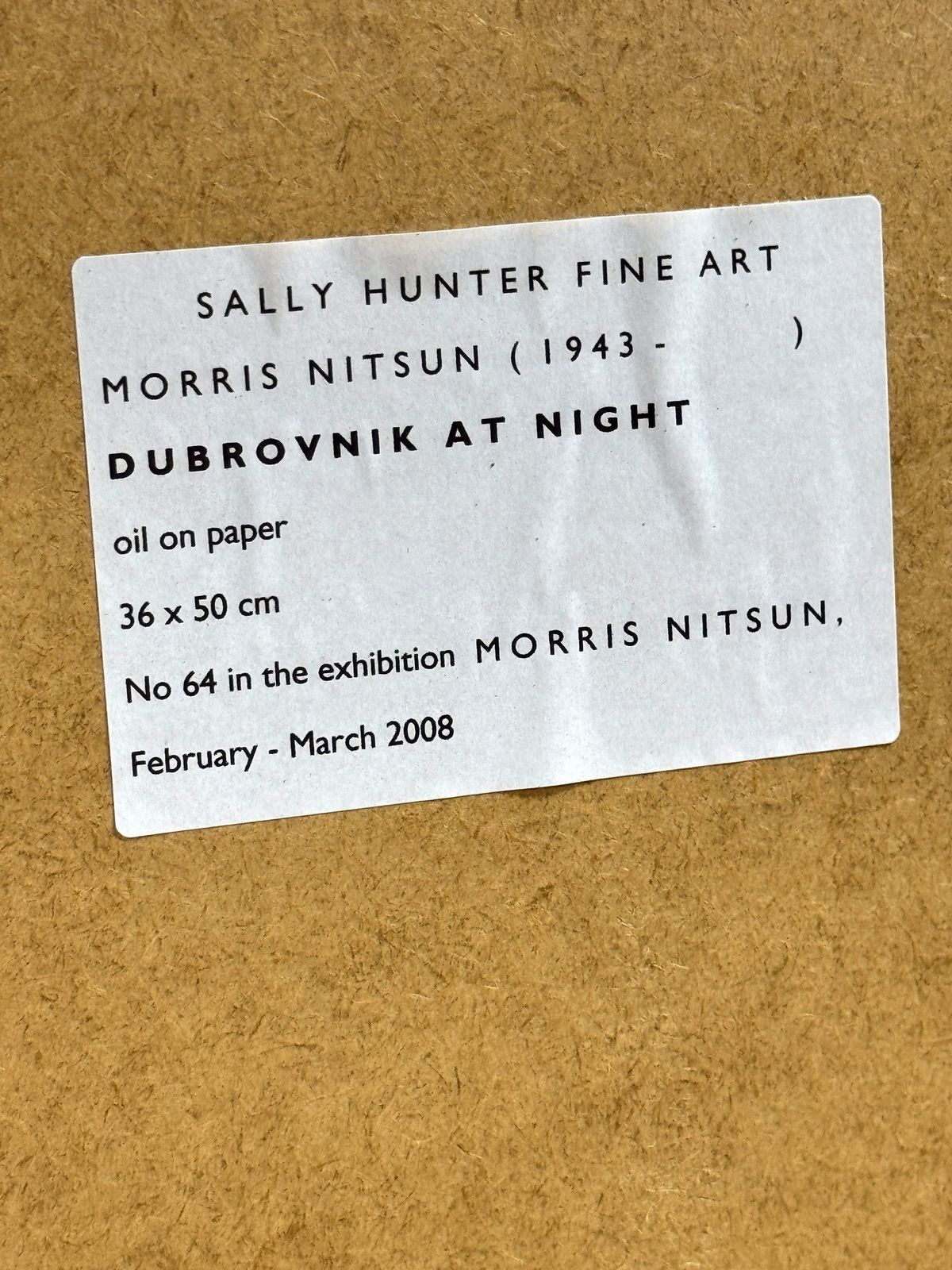 Morris Nitsun Abstract Oil Painting, Dubrovnik At Night photo for sale