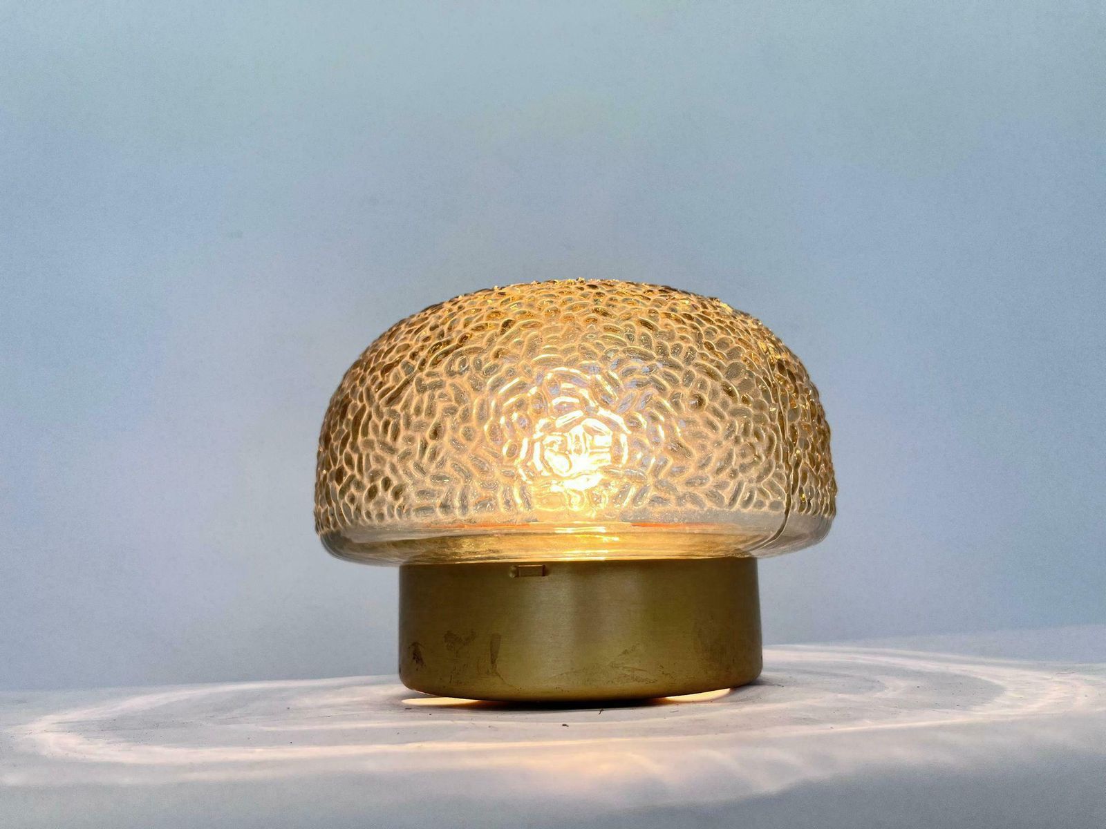Midcentury Rare Flush Mount, Ceiling Or Wall Lamp, Germany, 1970s photo vinterior