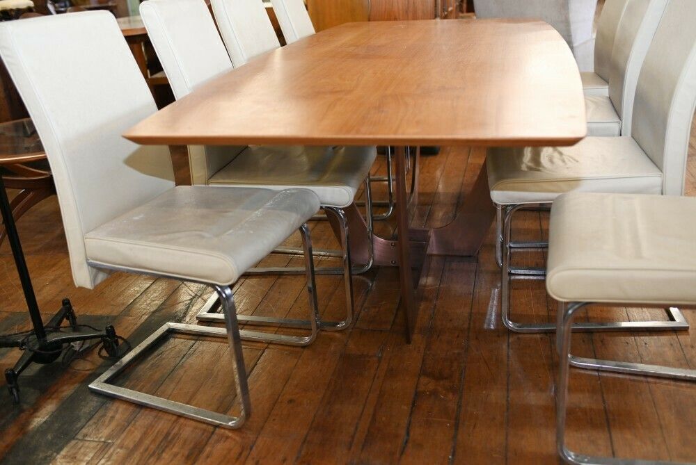 photo furniture Italian Mid Century Modern Dining Table And Effezeta Chairs Set