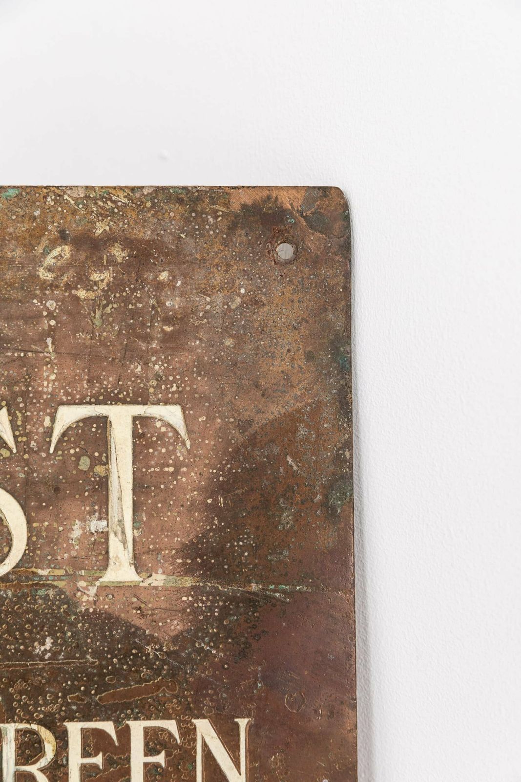 Antique Brass Inlaid Dentist Sign photo for sale