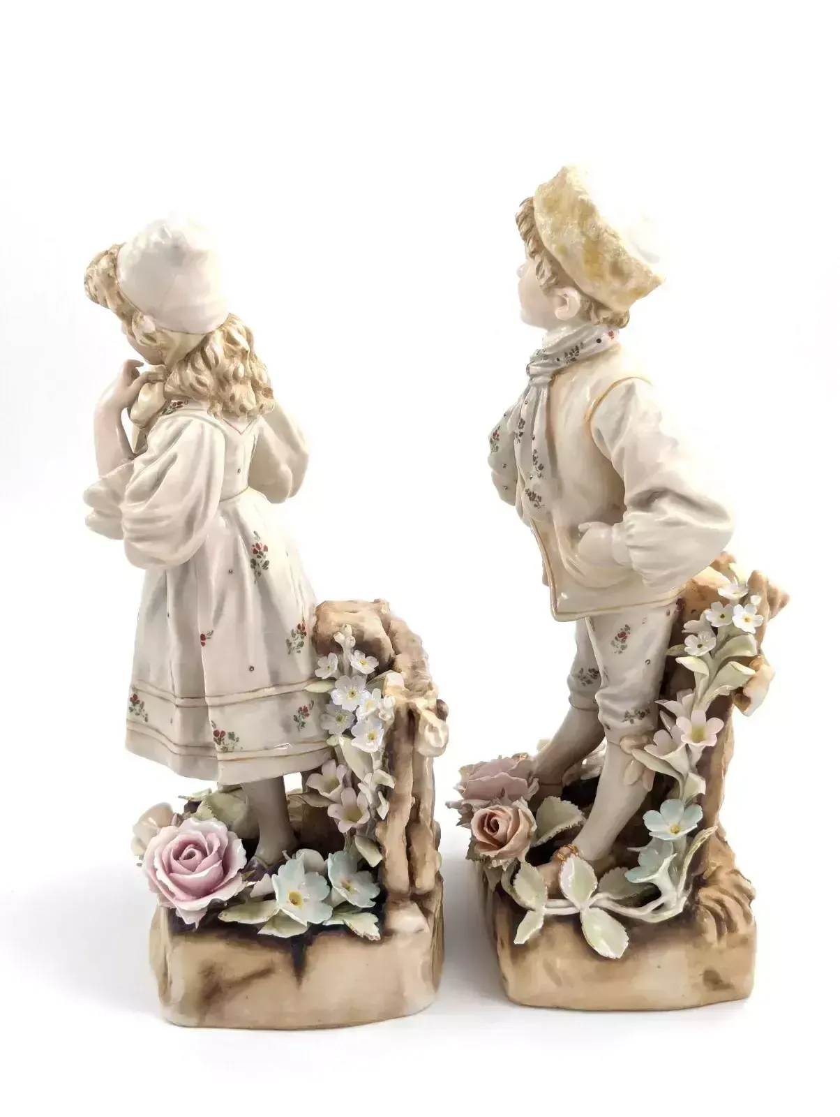 Antique Porcelain Figurines By Teplitz Wien, Ernst Wahliss, Early 20th Century photo furniture