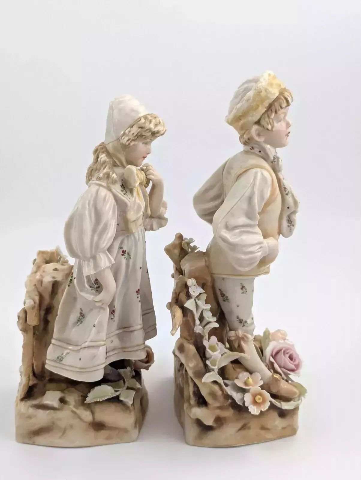 Antique Porcelain Figurines By Teplitz Wien, Ernst Wahliss, Early 20th Century photo Home Decor