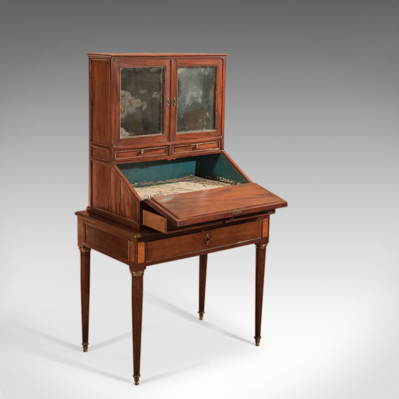 Antique Bonheur Du Jour, Gamichon A Paris, Rare Writing Desk, Table French C1800 photo 4450.0