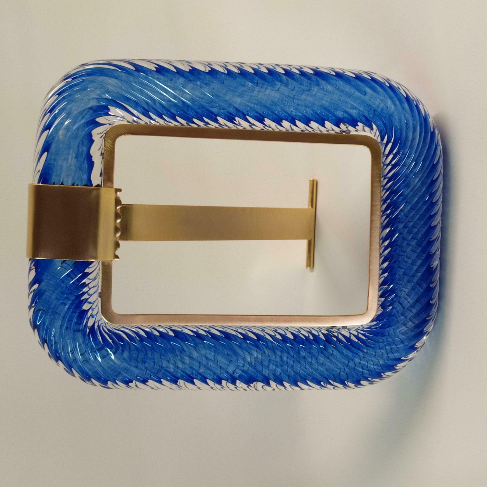 "Blue Marilyn" Blue Murano Glass Brass Frame Photo Frame photo for sale