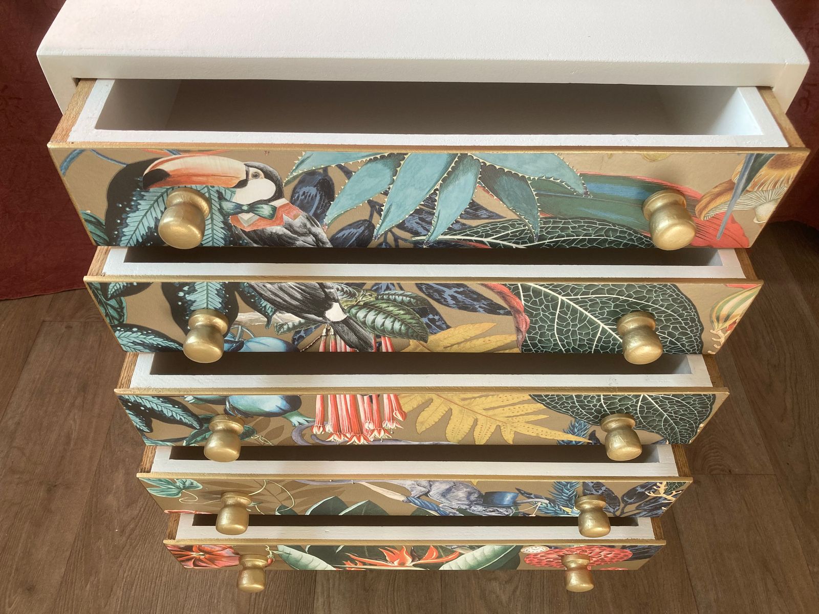 Small 5 Drawer Chest 'A Dream Of Decoupage'   Now Only £230.00 Down From £430.00 photo 230.0