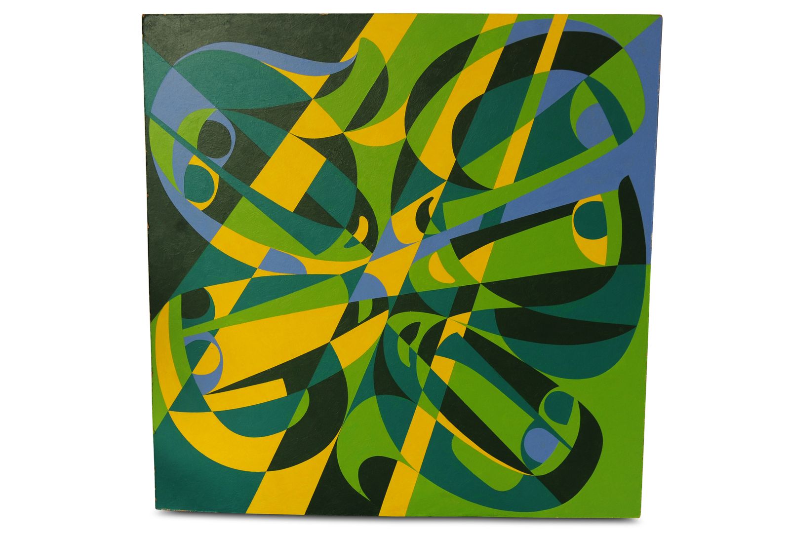 Ron Waddams British Quaker Artist Abstract Acrylic On Board Bearing Signature Verso 2007 Ol photo 1500.0