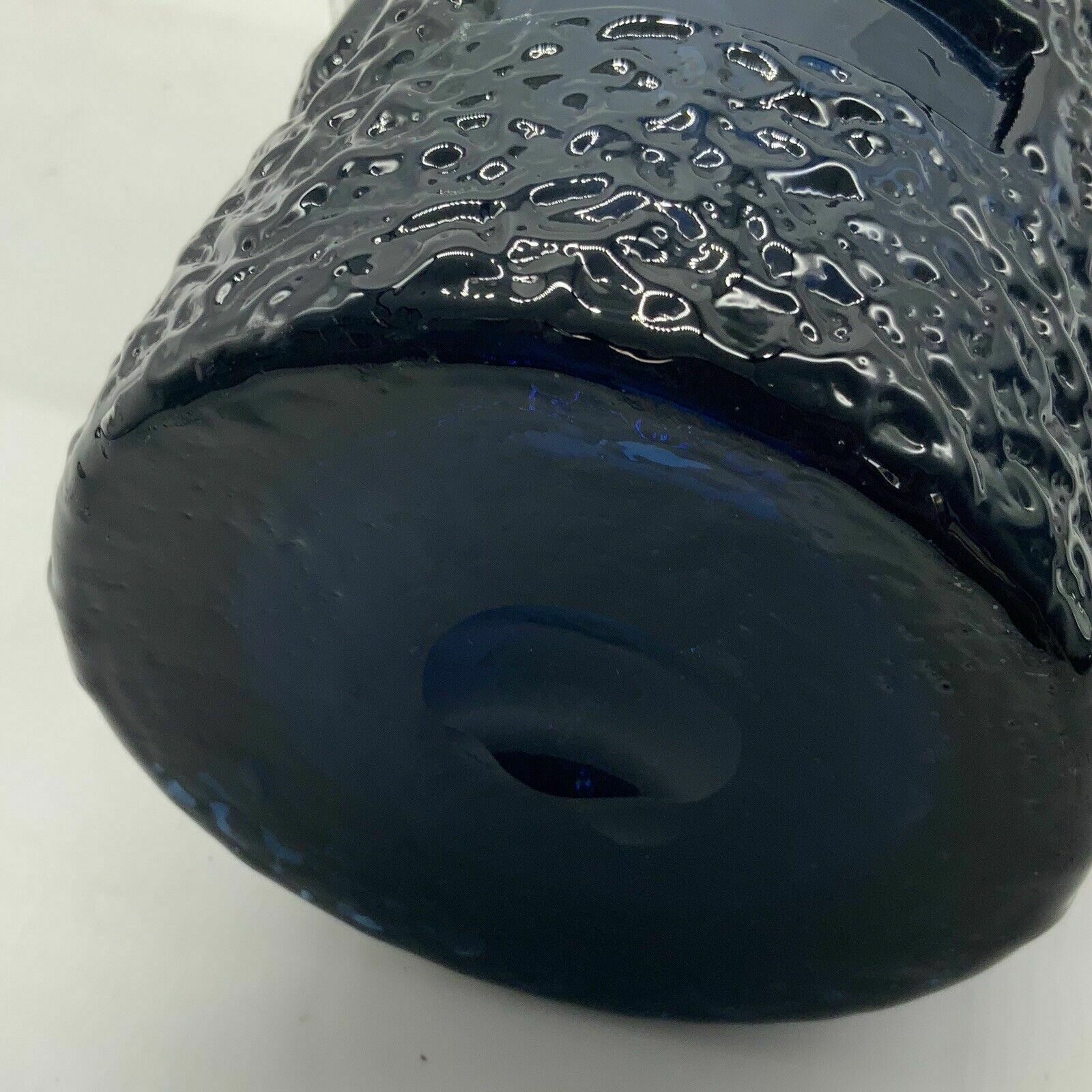 Göte Augustsson For Ruda Sweden Blue Blown Art Glass Vase. 60s 24cm photo for sale