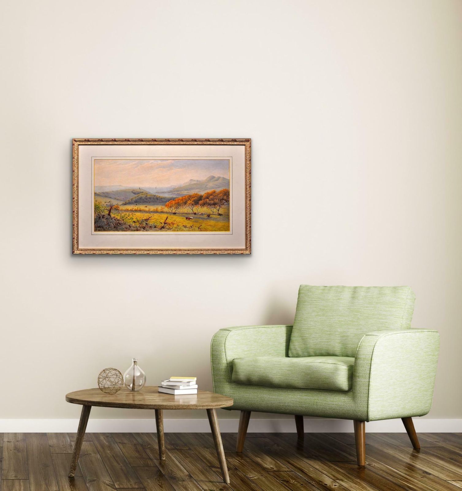 Art John Bedloe Goddard 1838 To 1896. Kimmeridge Bay And The Clavell Tower, The Purbecks, Dorset, 1876. Framed Jurassic Coast Watercolour Painting. photo