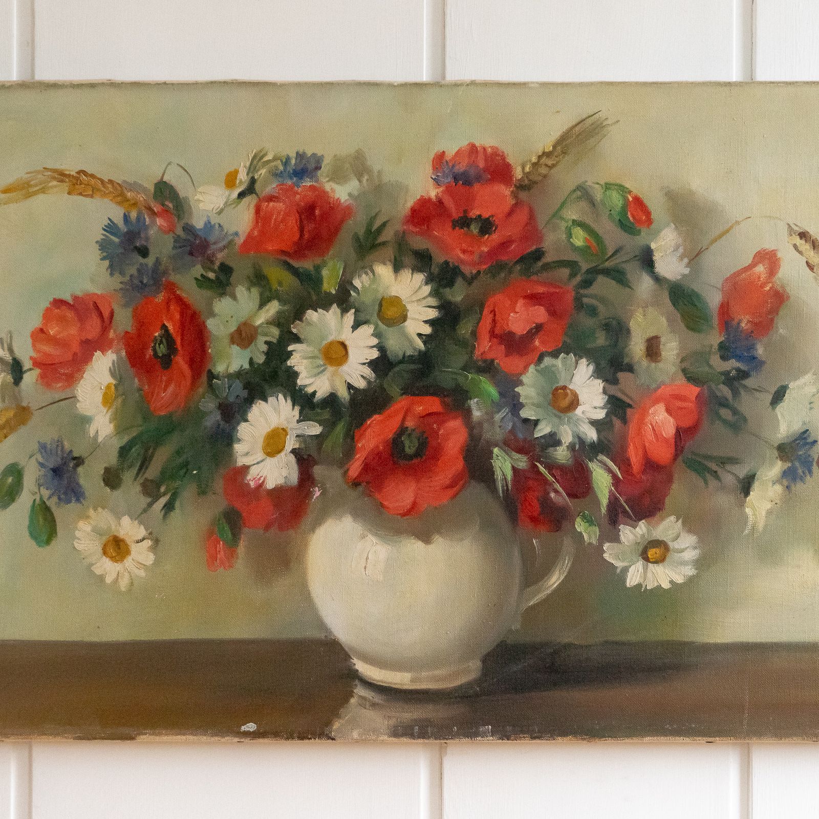 Large French Floral Oil Painting photo 195.0