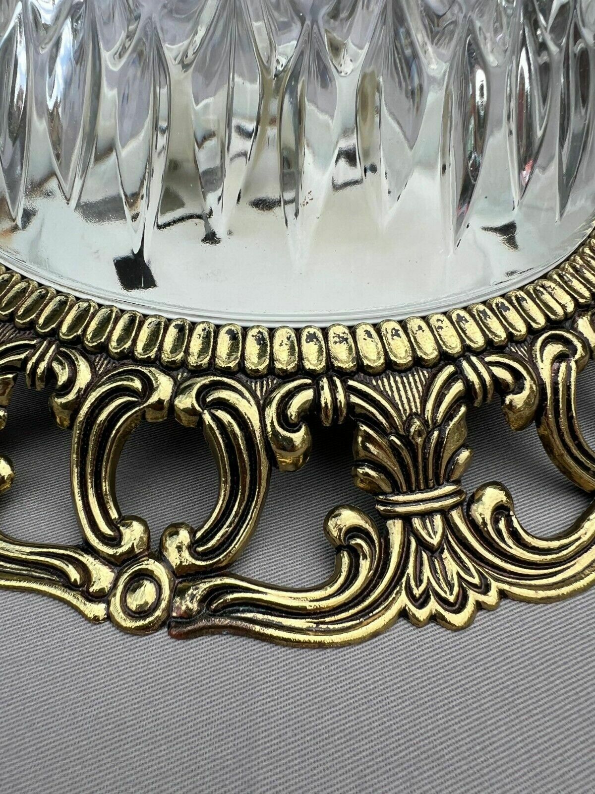 Stunning Ceiling Lamp Made Of Brass And Pressed Crystal Pendant Chandelier 6001 photo for sale