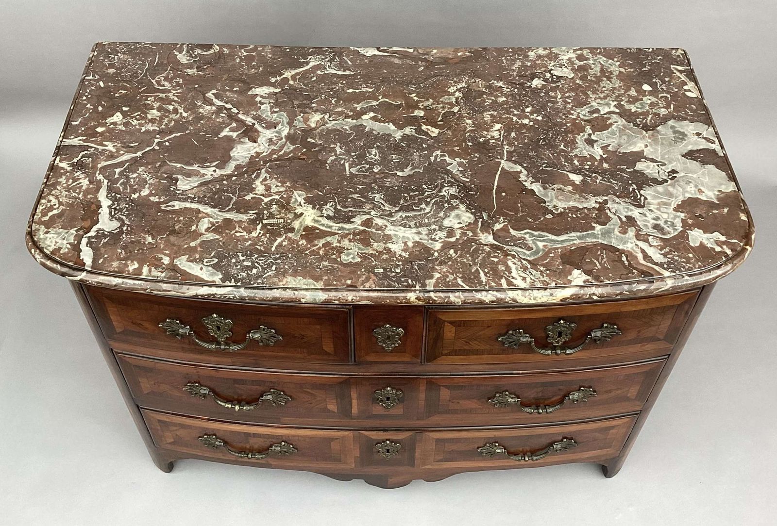 Impressive C18th Louis XV Kingwood Bow Fronted Commode photo vintage