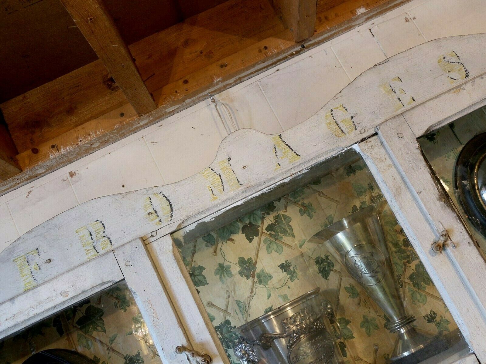 'Fromagerie 'Shop  Antique Glazed Wall Cabinet From France photo Furniture