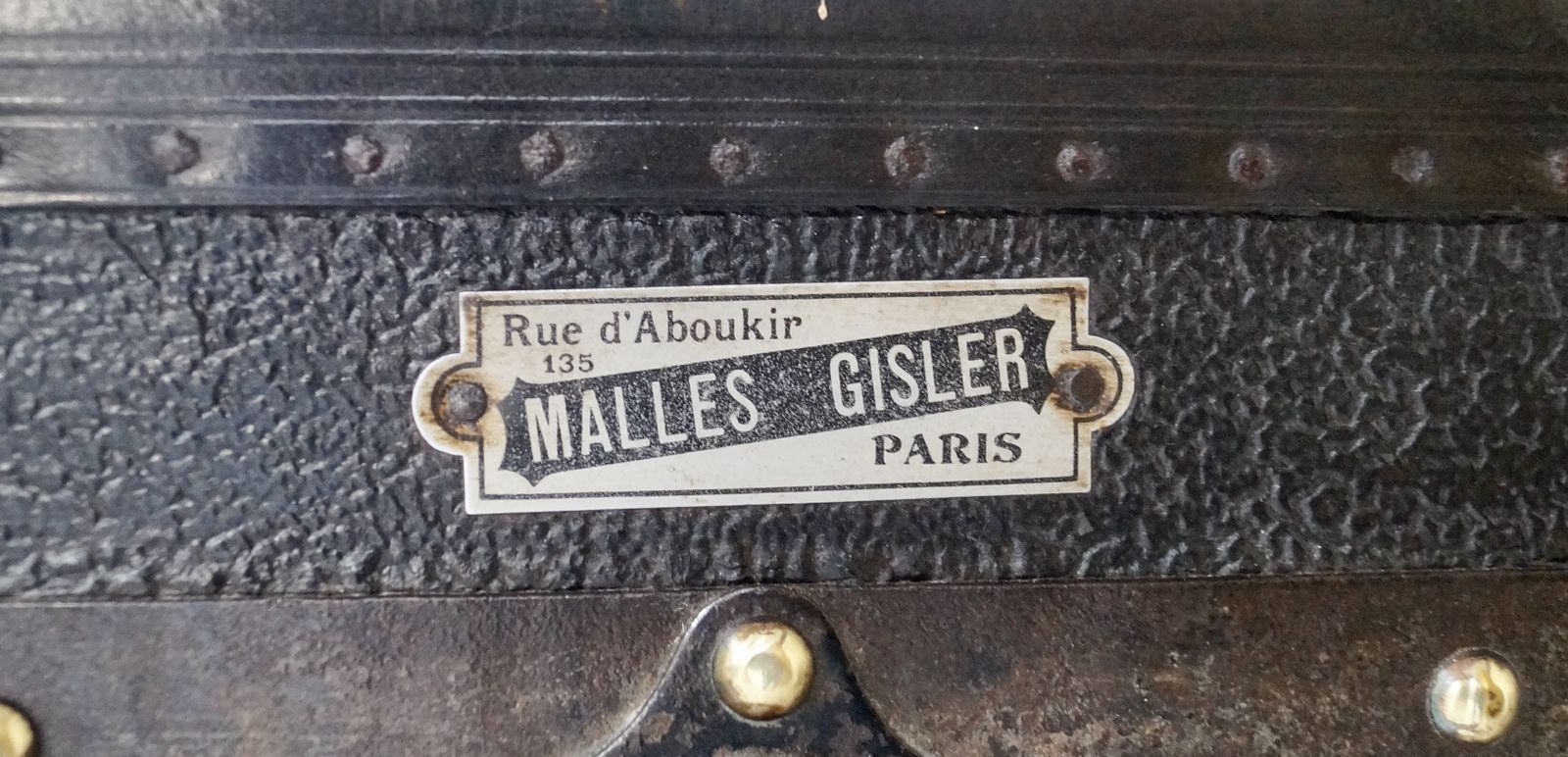 Antique "Malles Gisler Paris” Travel Trunk photo furniture
