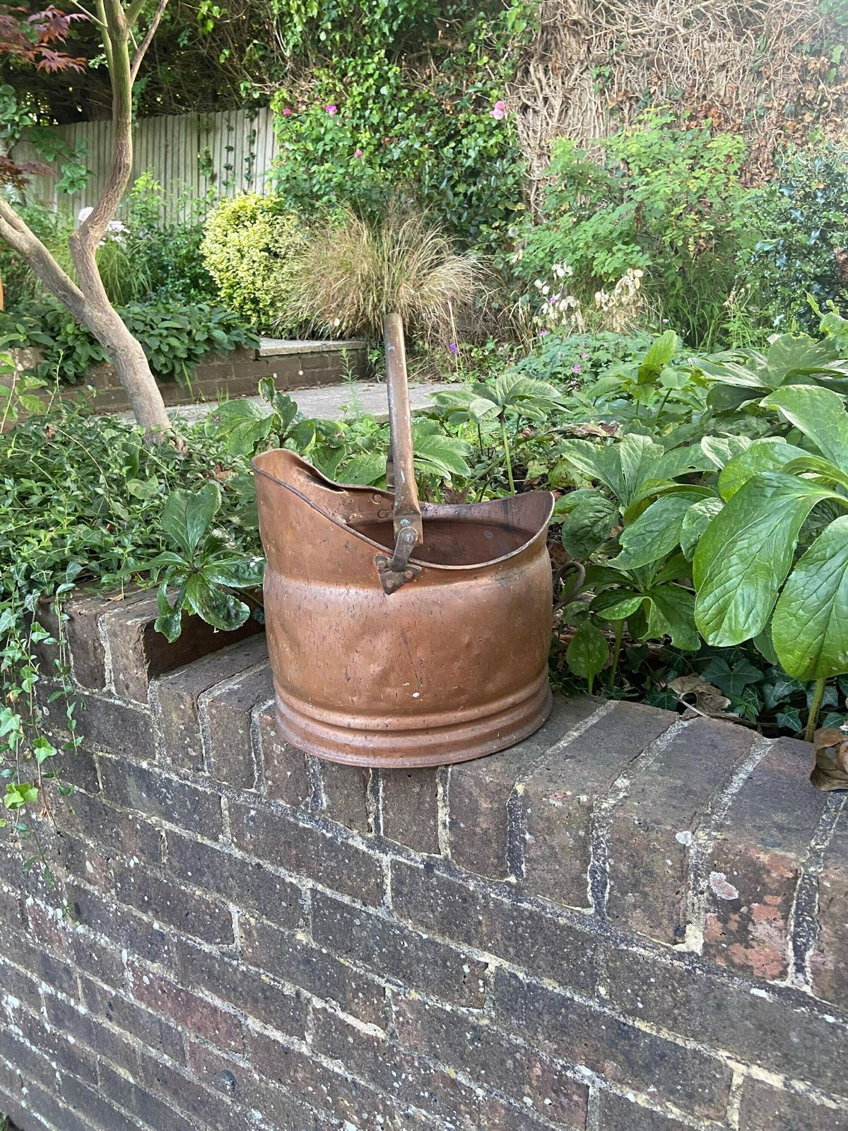 Vintage Copper Bucket, Copper Coal Bucket   Mid 20th Century   Great Item, Plant Pot, Planter, Metal Bucket, Copper Bucket, Bronze Bucket