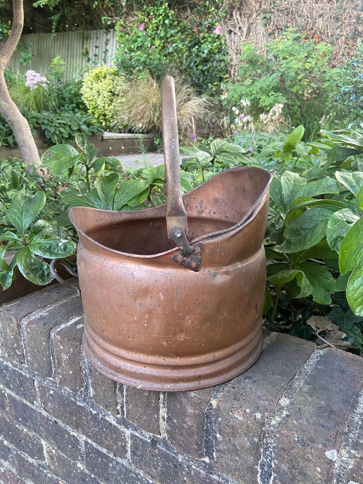 Vintage Copper Bucket, Copper Coal Bucket   Mid 20th Century   Great Item, Plant Pot, Planter, Metal Bucket, Copper Bucket, Bronze Bucket photo vintage
